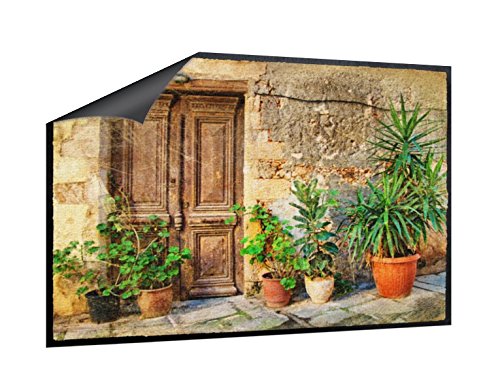 Klebefieber Fußmatte Mediterrane Häuserfront B x H: 85cm x 60cm von Klebefieber