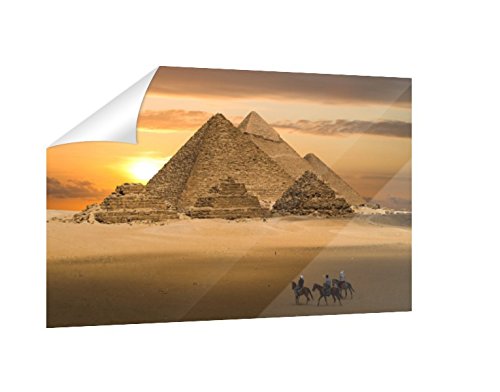 Klebefieber Poster Pyramiden im Sonnenuntergang B x H: 120cm x 80cm von Klebefieber