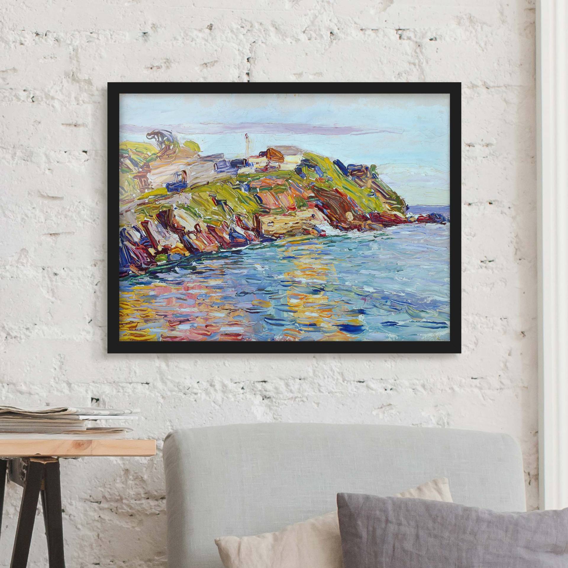 Kunstdruck mit Rahmen Wassily Kandinsky - Bucht Rapallo von Klebefieber