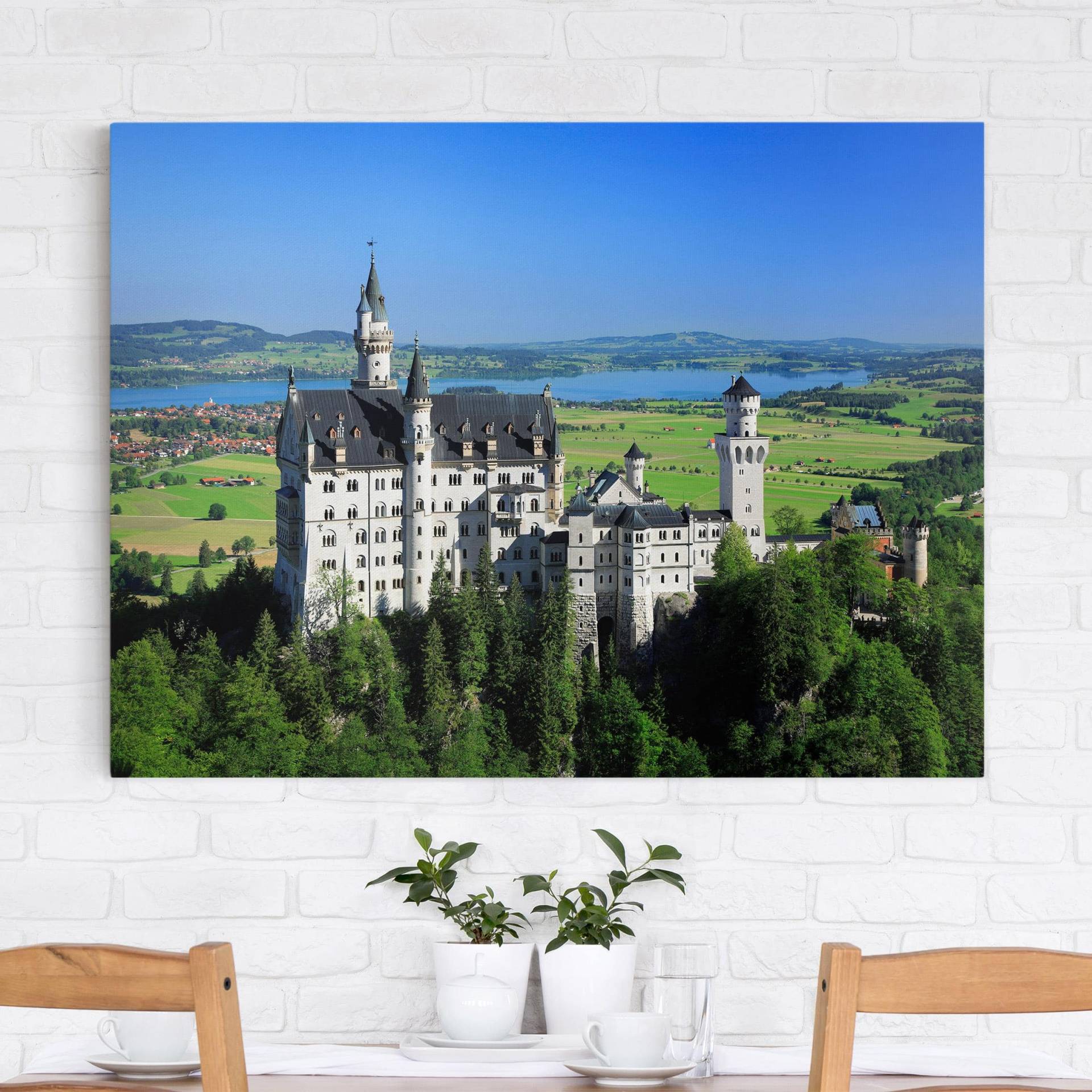 Leinwandbild Architektur & Skyline Schloss Neuschwanstein von Klebefieber