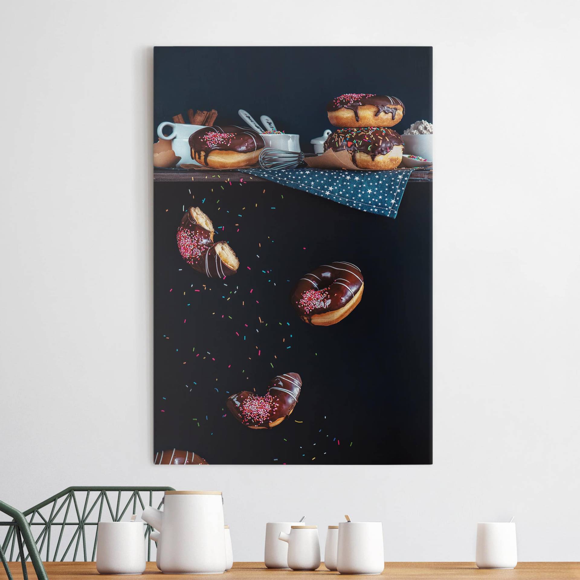 Leinwandbild Küche Donuts vom Küchenregal von Klebefieber