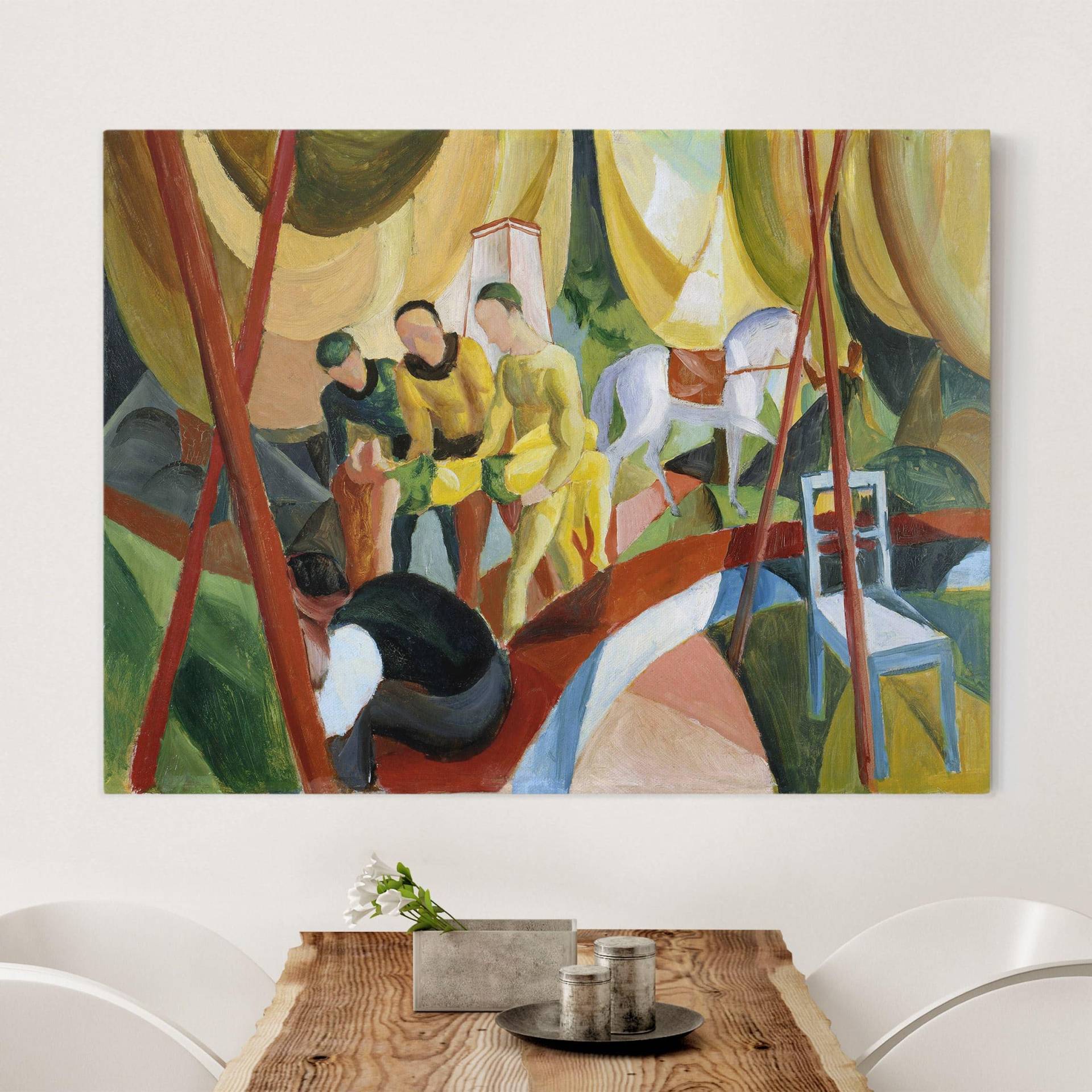 Leinwandbild Kunstdruck August Macke - Zirkus von Klebefieber