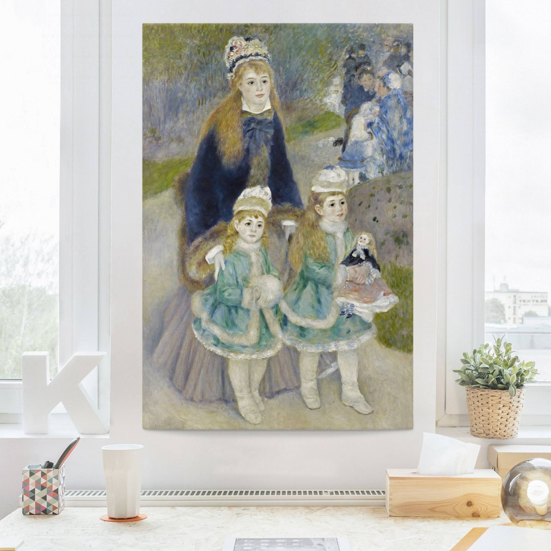 Leinwandbild Kunstdruck Auguste Renoir - Mutter und Kinder von Klebefieber