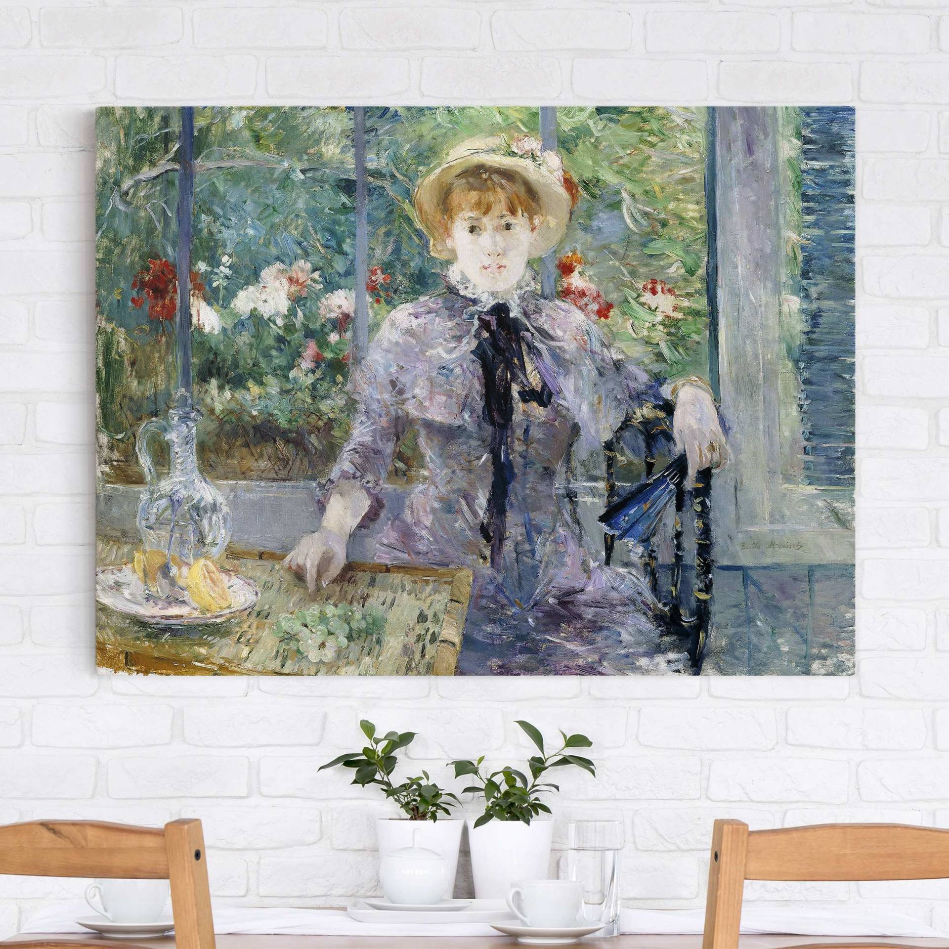 Leinwandbild Kunstdruck Berthe Morisot - Nach dem Mittagessen von Klebefieber