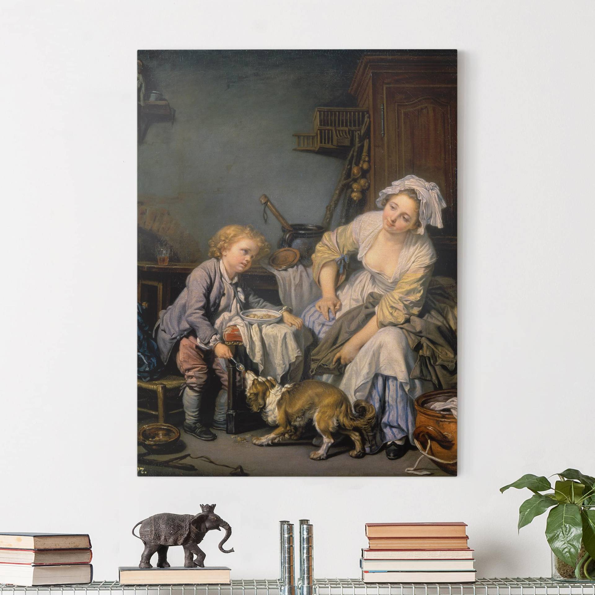 Leinwandbild Kunstdruck Jean Baptiste Greuze - Das verwöhnte Kind von Klebefieber