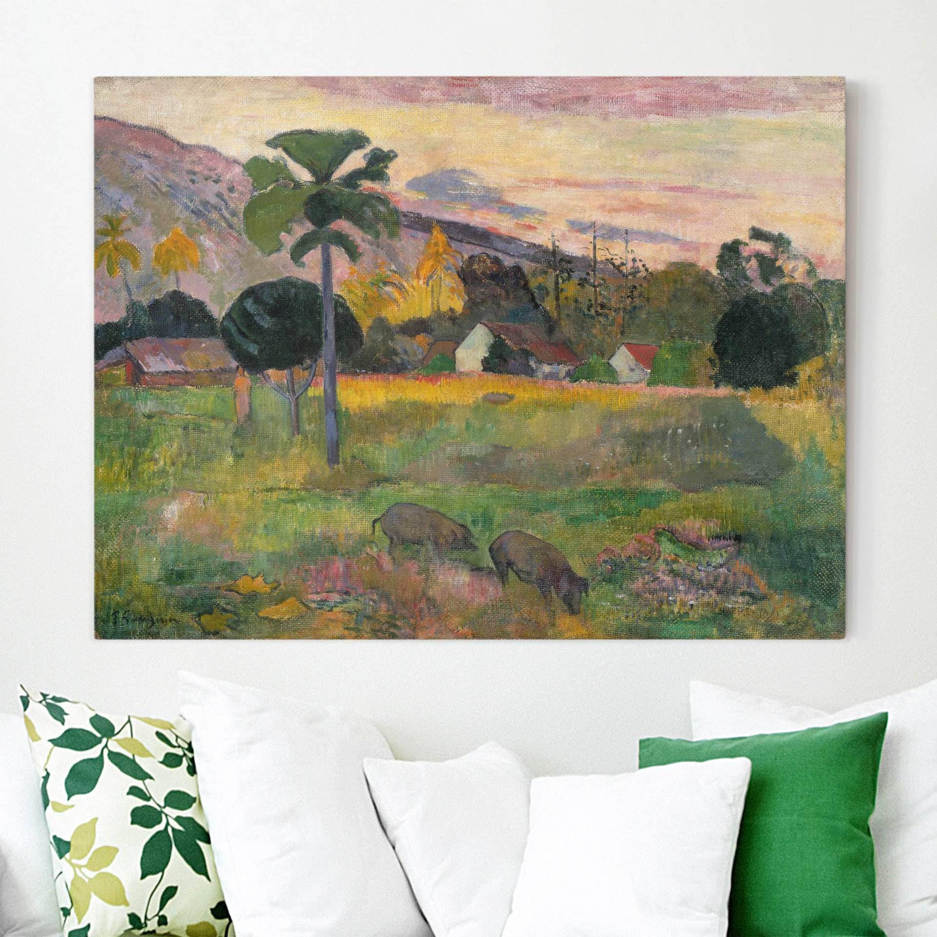 Leinwandbild Kunstdruck Paul Gauguin - Komm her von Klebefieber