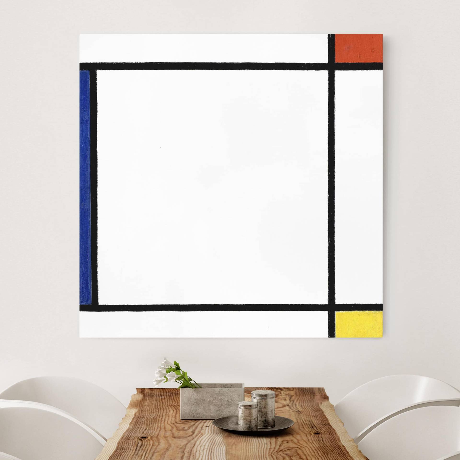 Leinwandbild Kunstdruck Piet Mondrian - Komposition III von Klebefieber