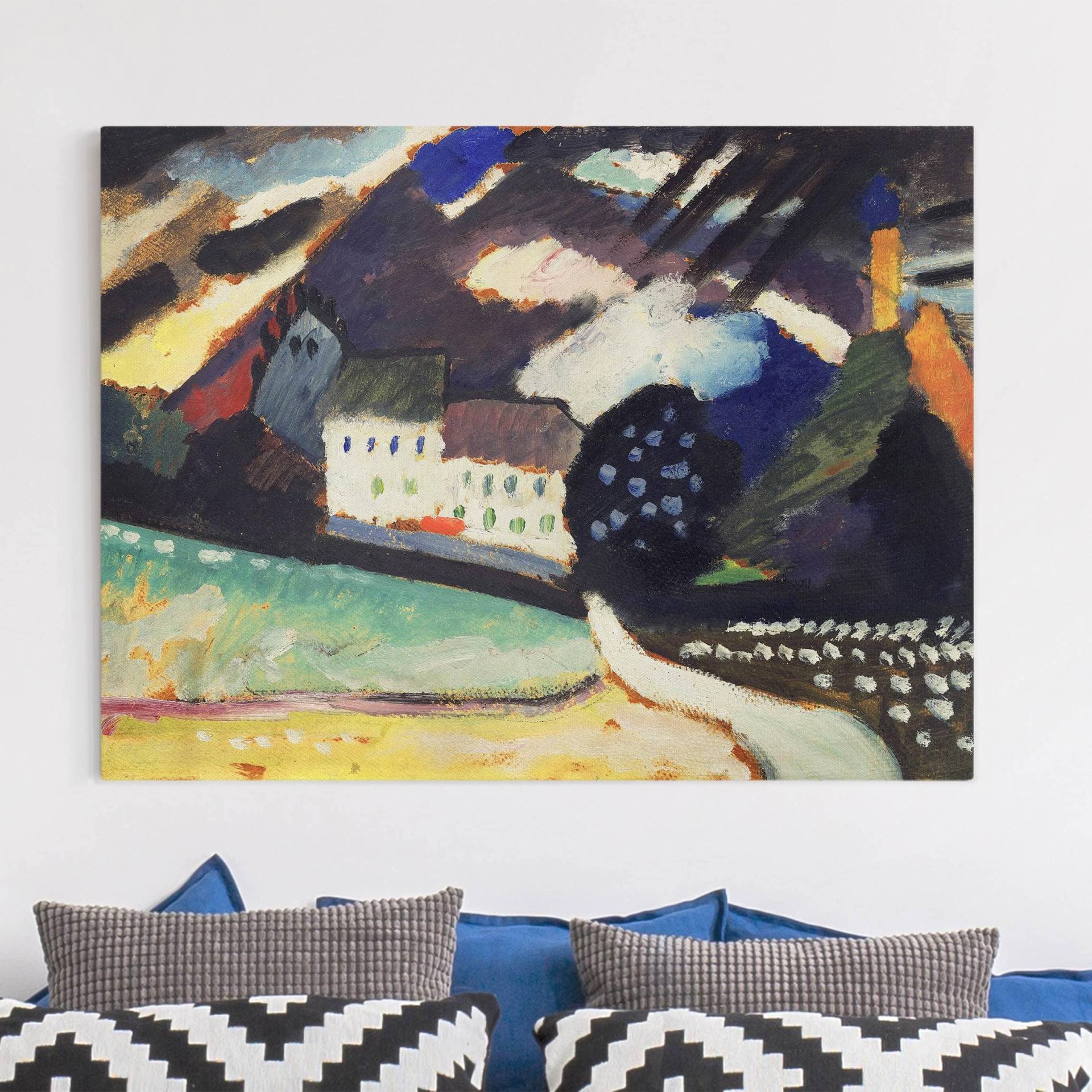 Leinwandbild Kunstdruck Wassily Kandinsky - Schloss und Kirche von Klebefieber