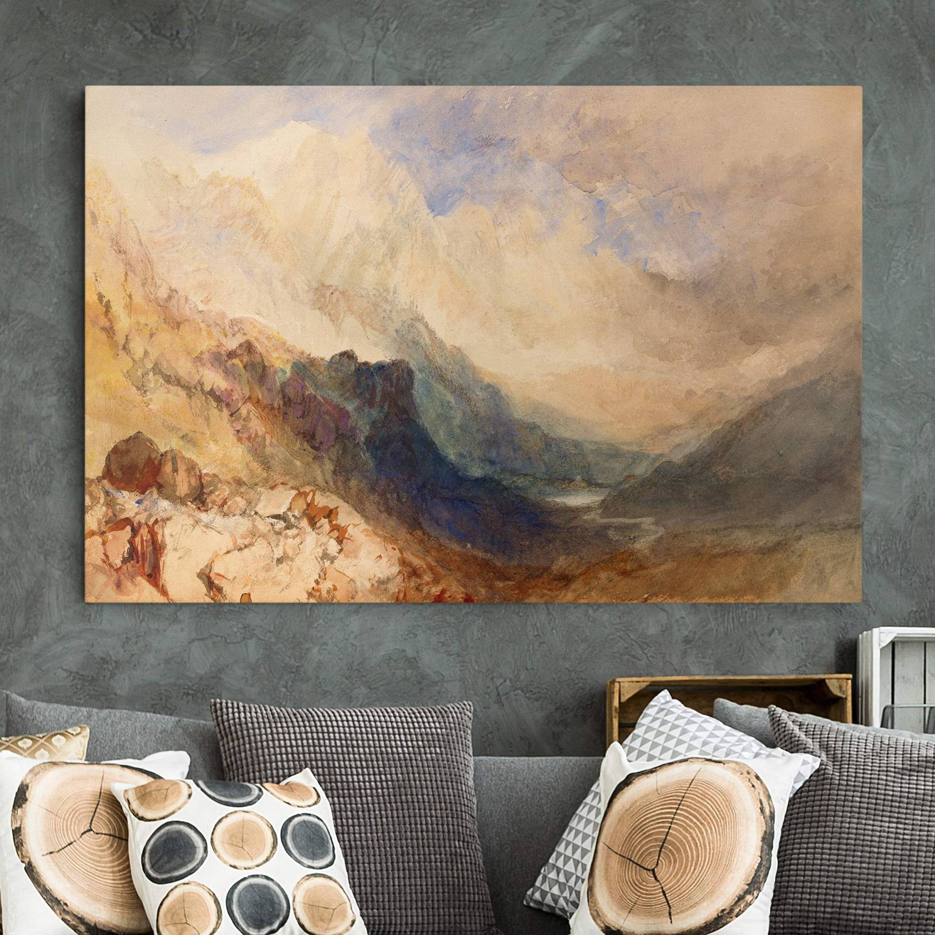 Leinwandbild Kunstdruck William Turner - Aostatal von Klebefieber