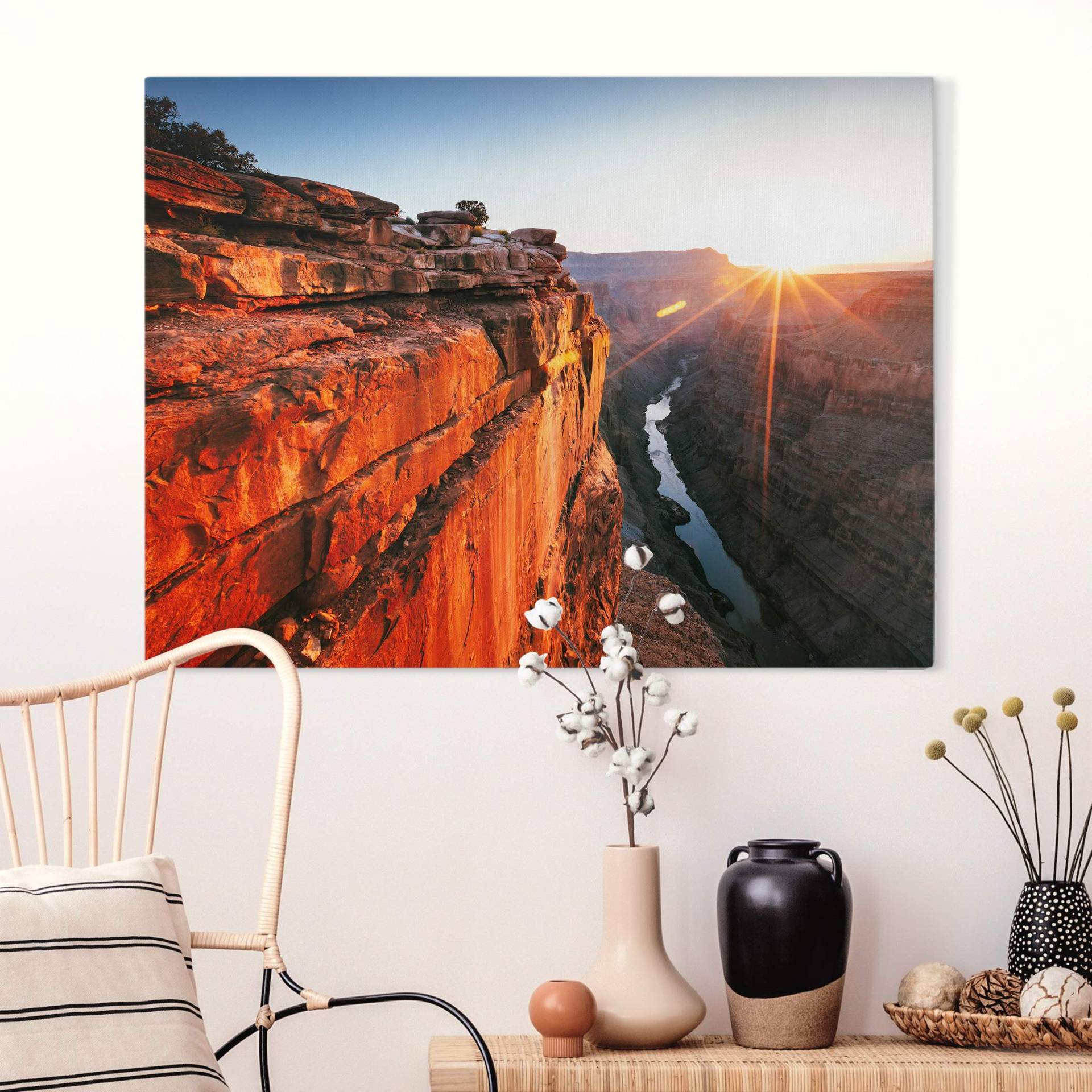 Leinwandbild Sonne im Grand Canyon von Klebefieber