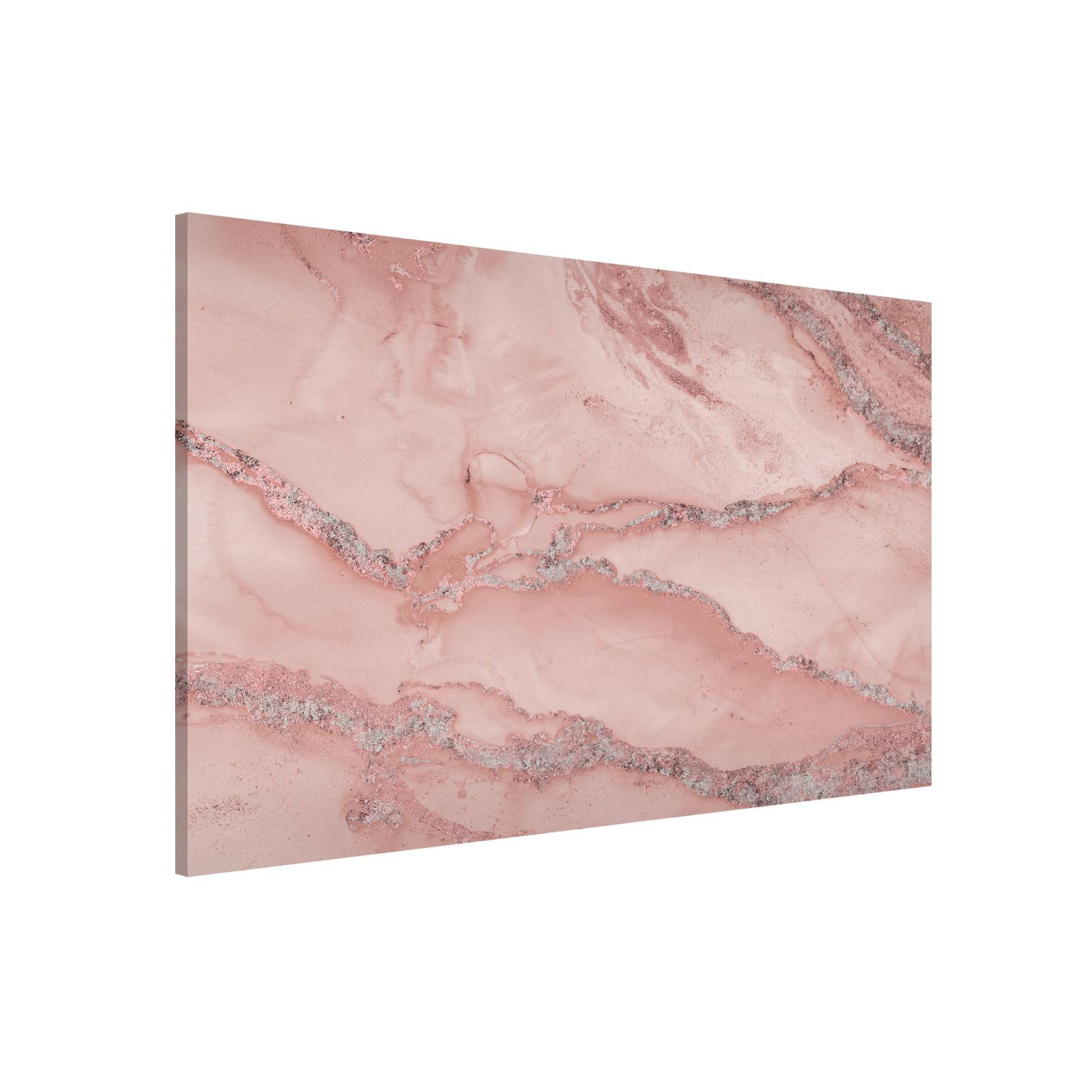 Magnettafel Farbexperimente Marmor Rose und Glitzer von Klebefieber