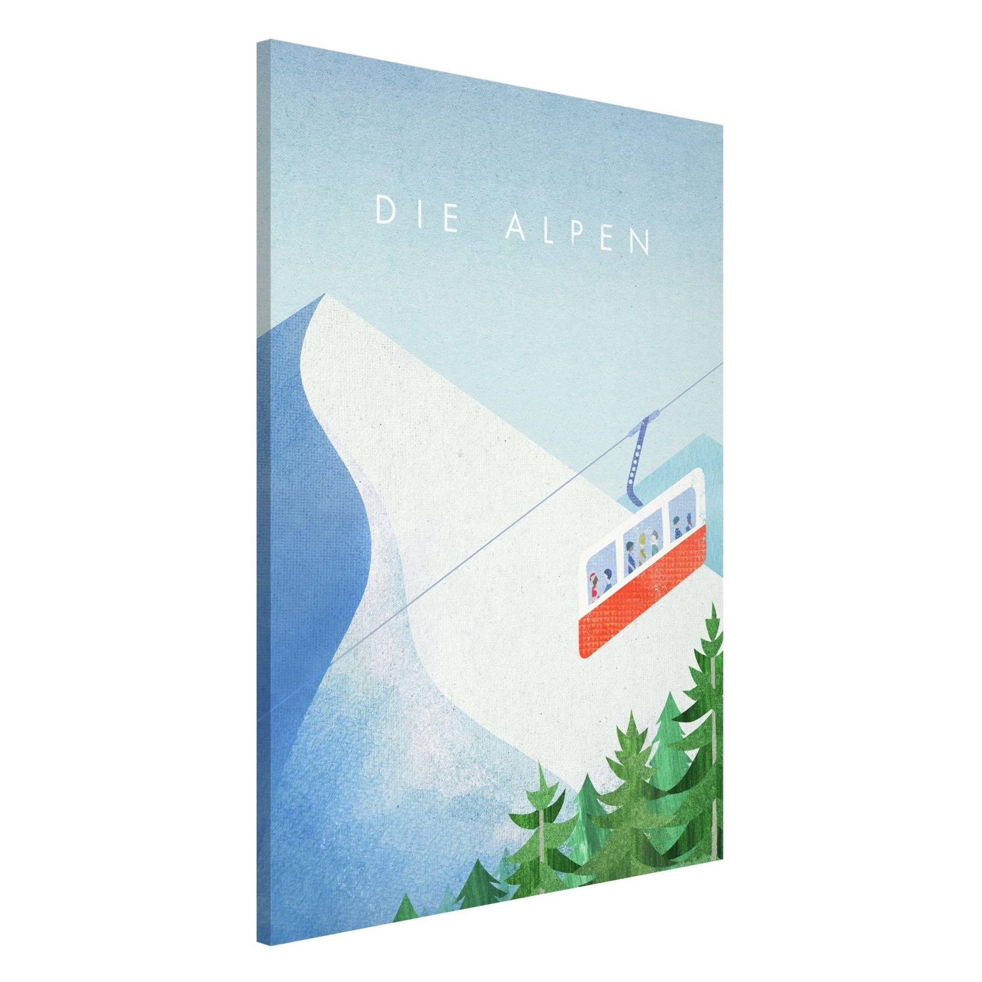 Magnettafel Reiseposter - Alpen von Klebefieber
