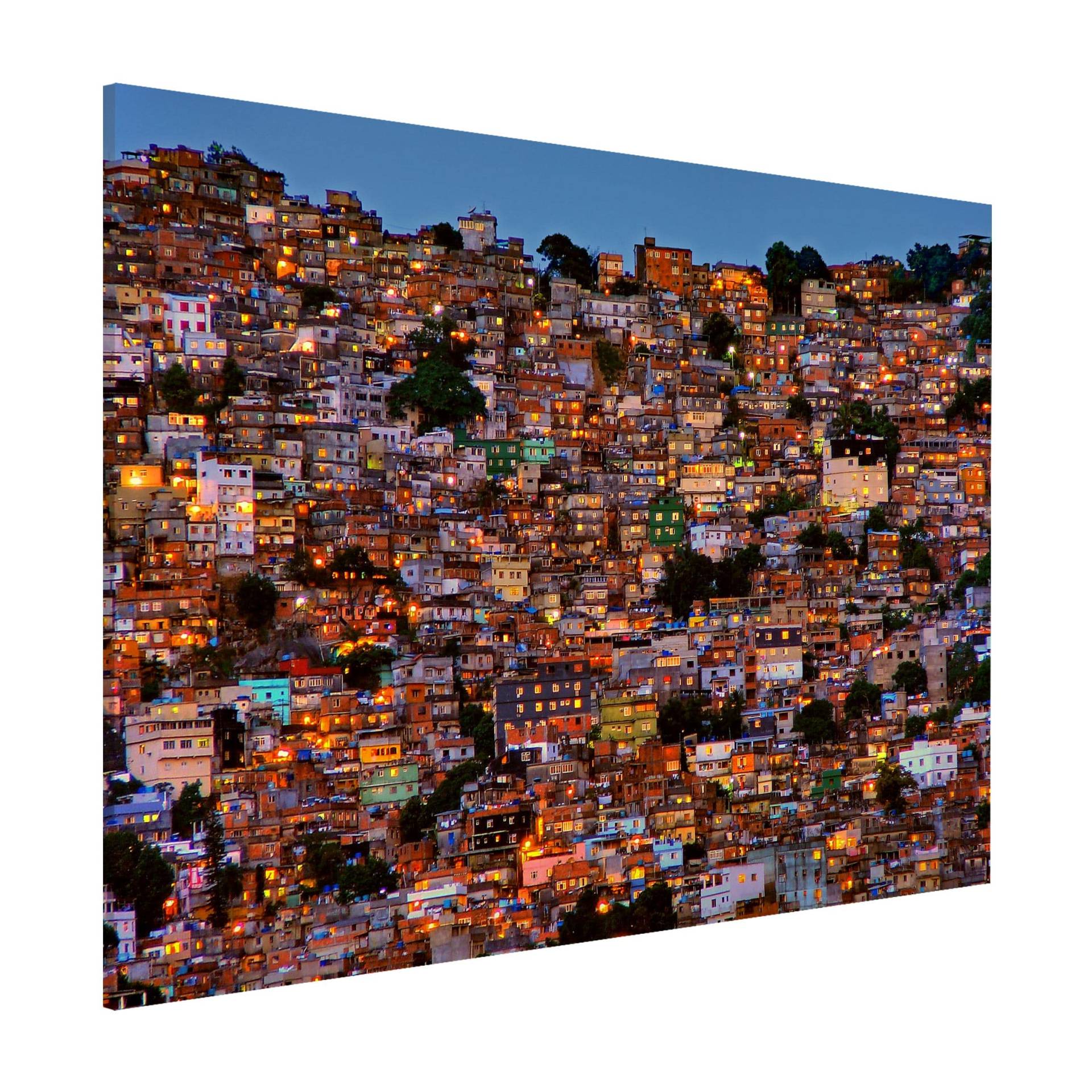 Magnettafel Rio de Janeiro Favela Sonnenuntergang von Klebefieber