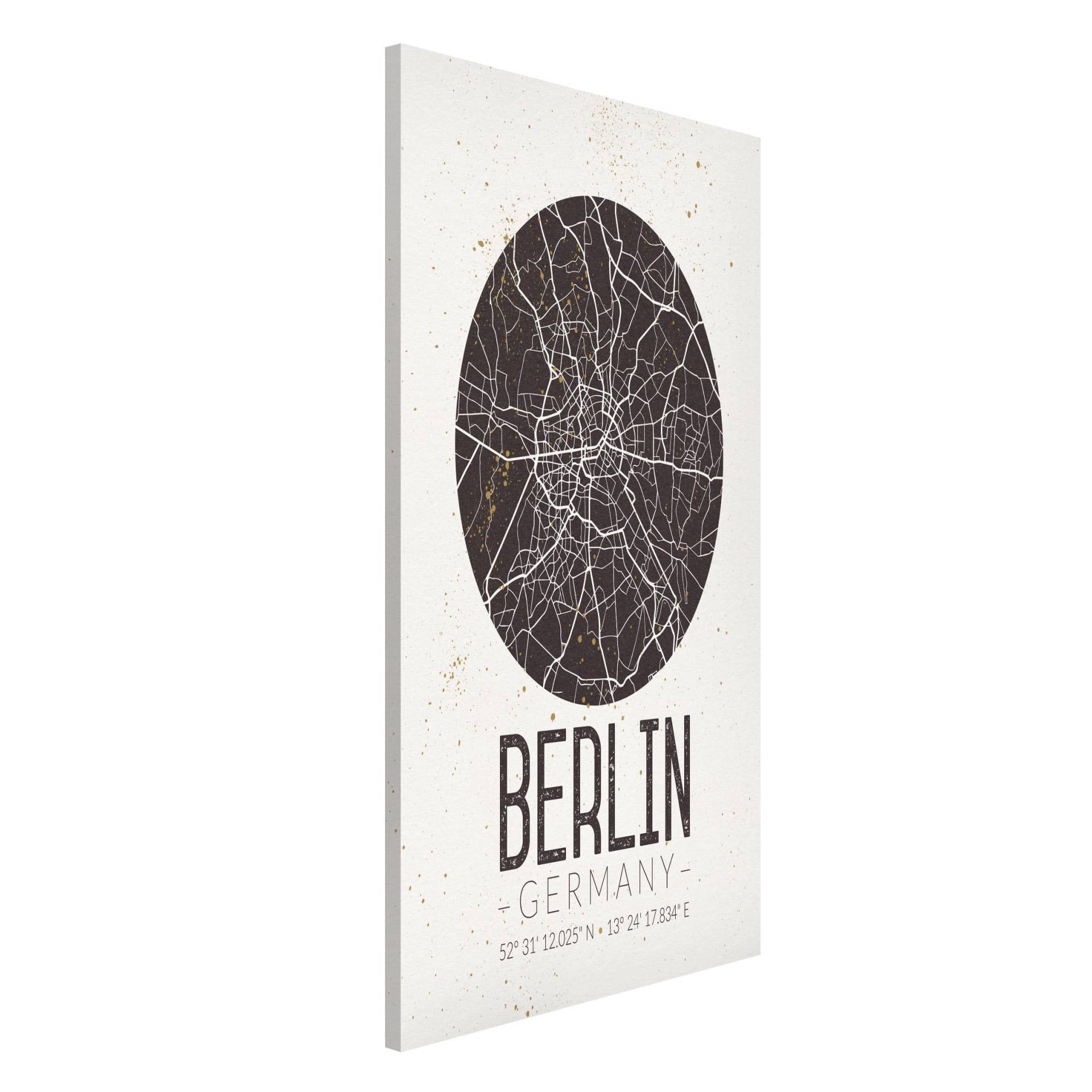 Magnettafel Stadtplan Berlin - Retro von Klebefieber