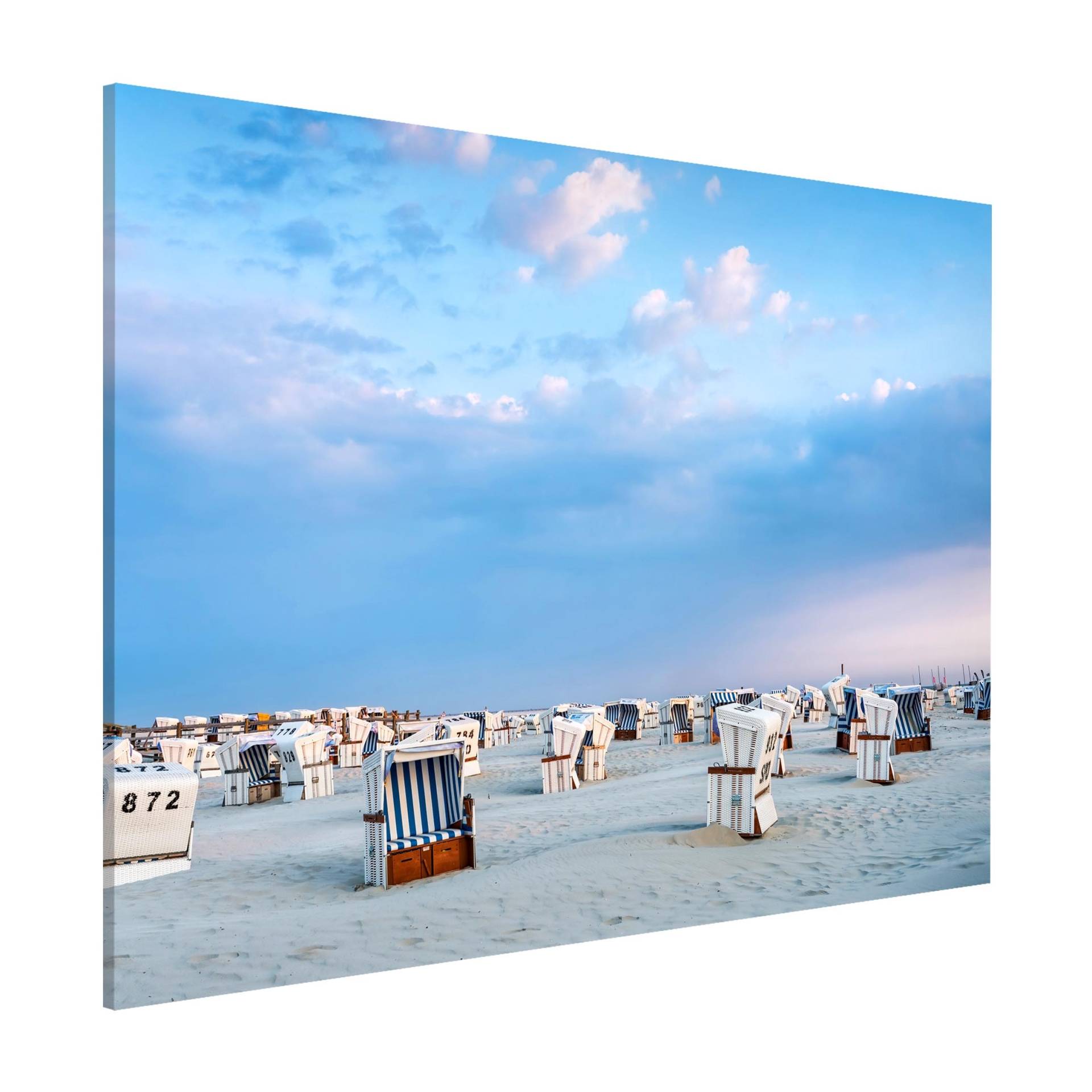 Magnettafel Strandkörbe an der Nordsee von Klebefieber