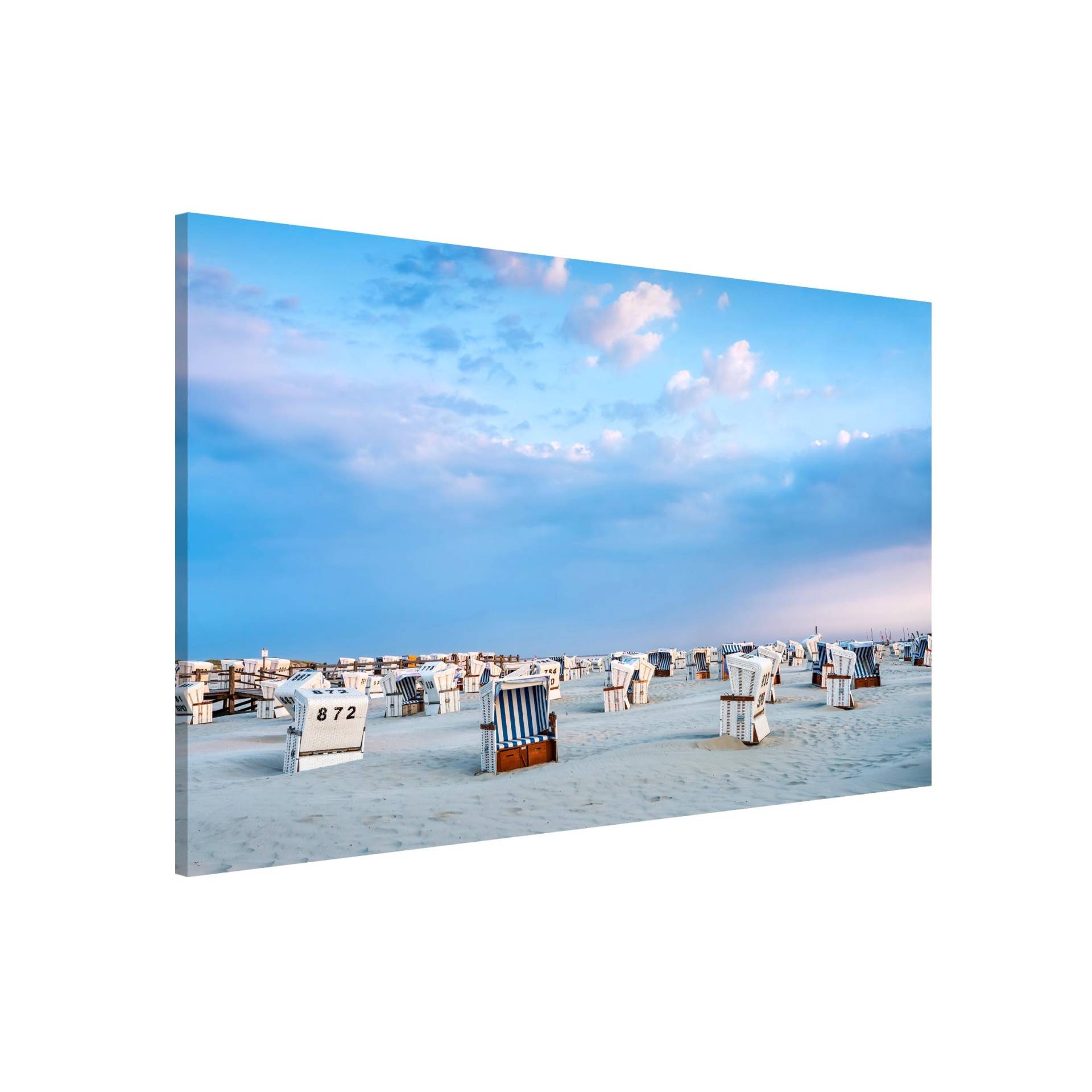 Magnettafel Strandkörbe an der Nordsee von Klebefieber