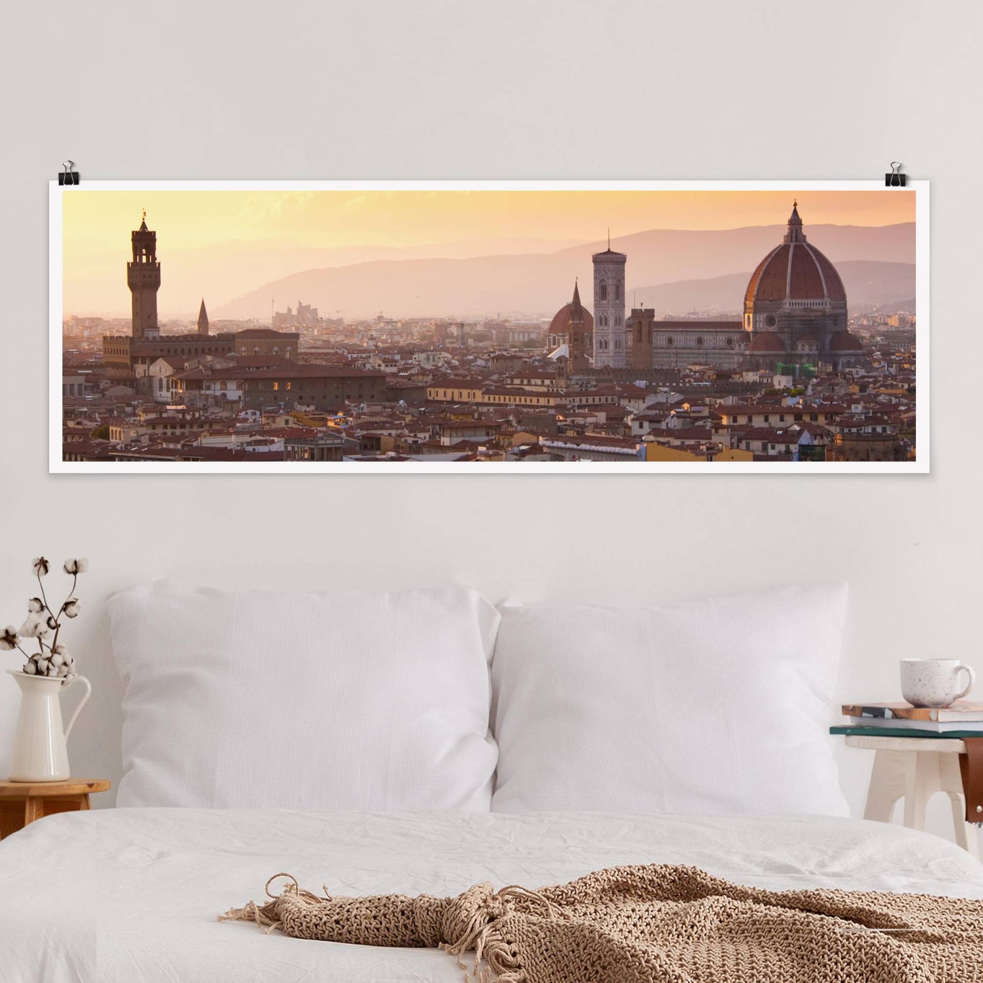 Panorama Poster Architektur & Skyline Florenz von Klebefieber
