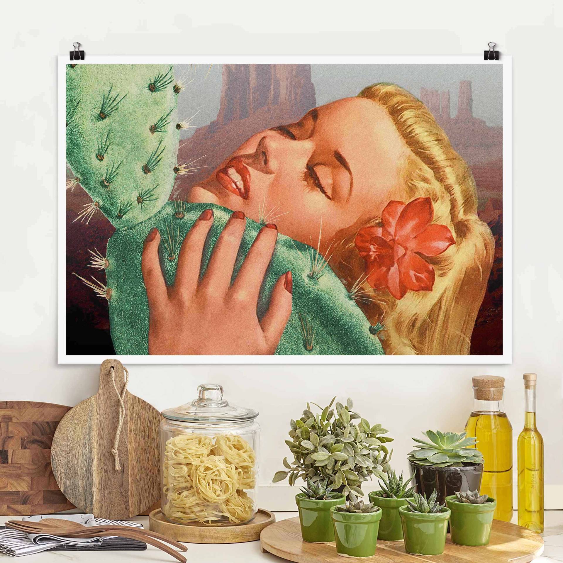 Poster Kaktus-Liebe von Klebefieber