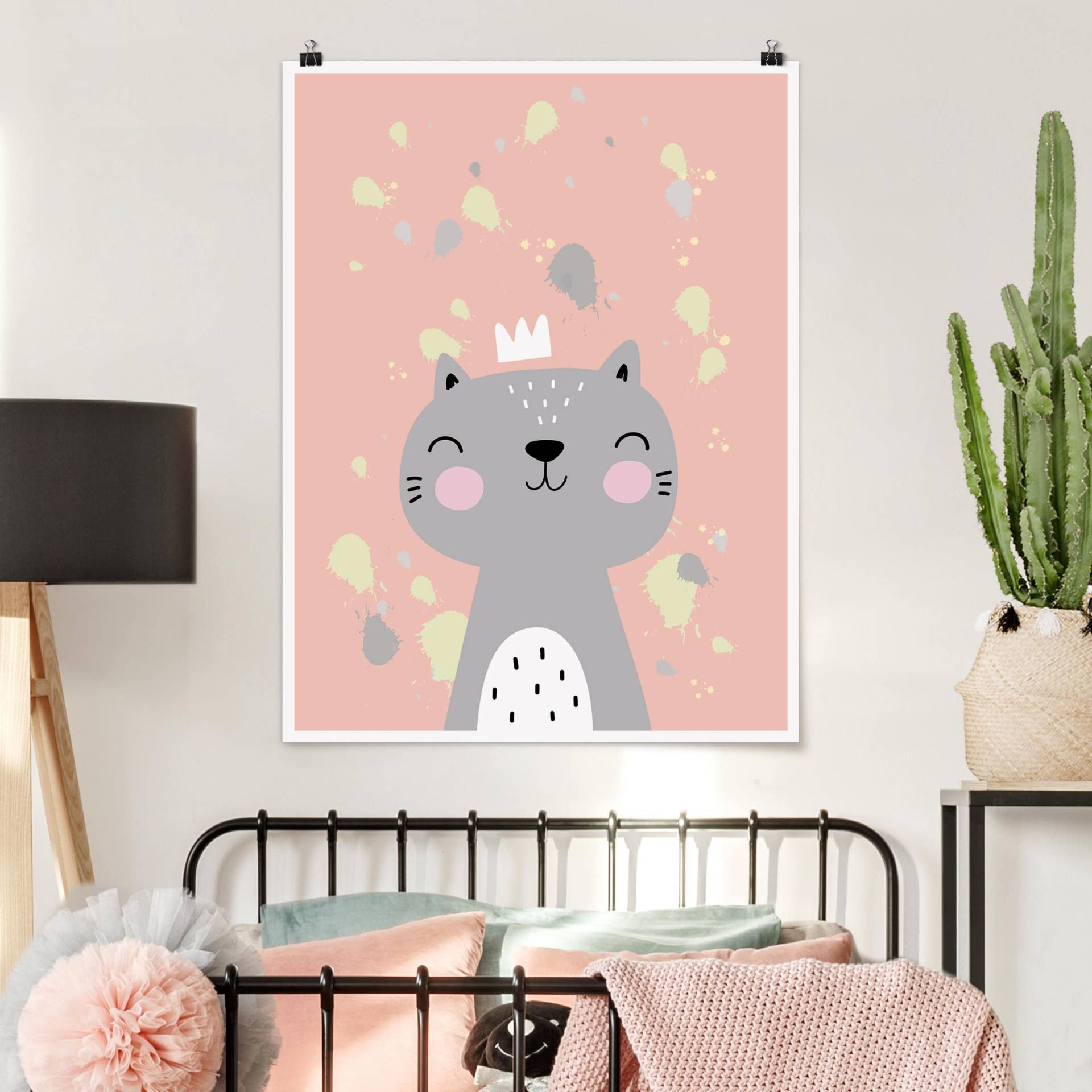 Poster Kinderzimmer Freche Katze von Klebefieber
