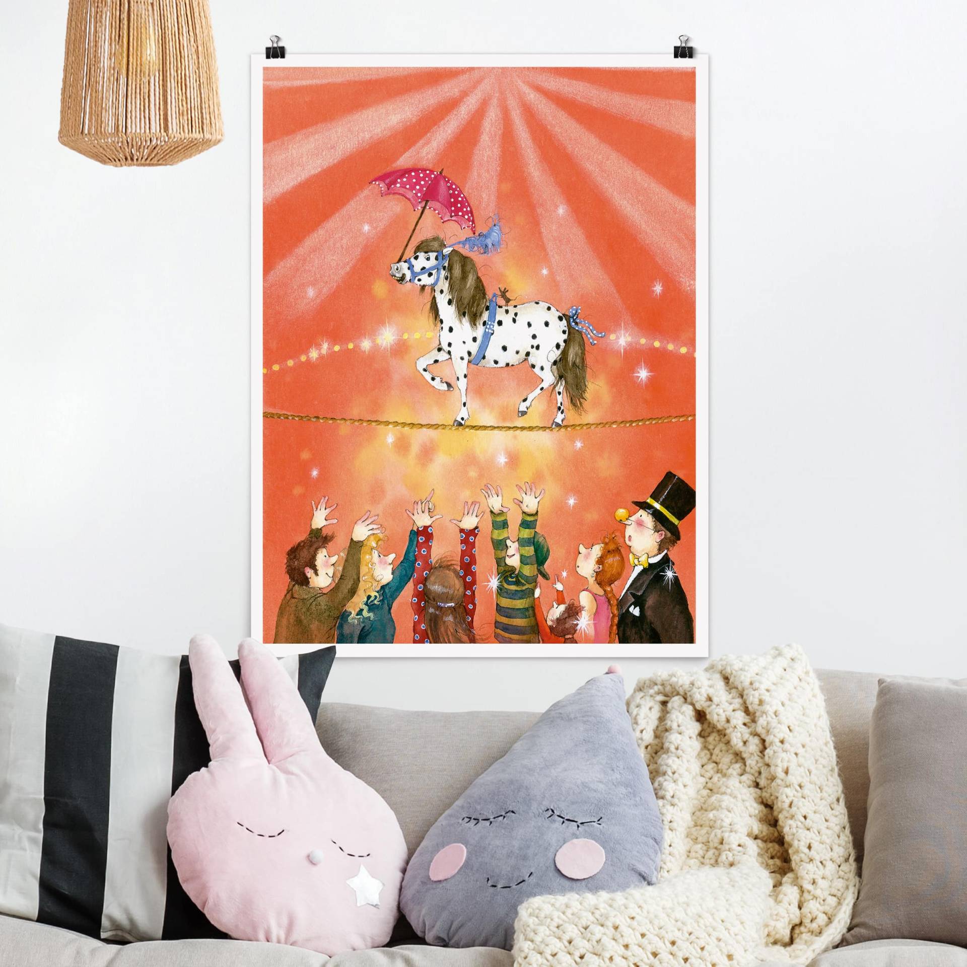 Poster Kinderzimmer Zirkuspony Micki von Klebefieber