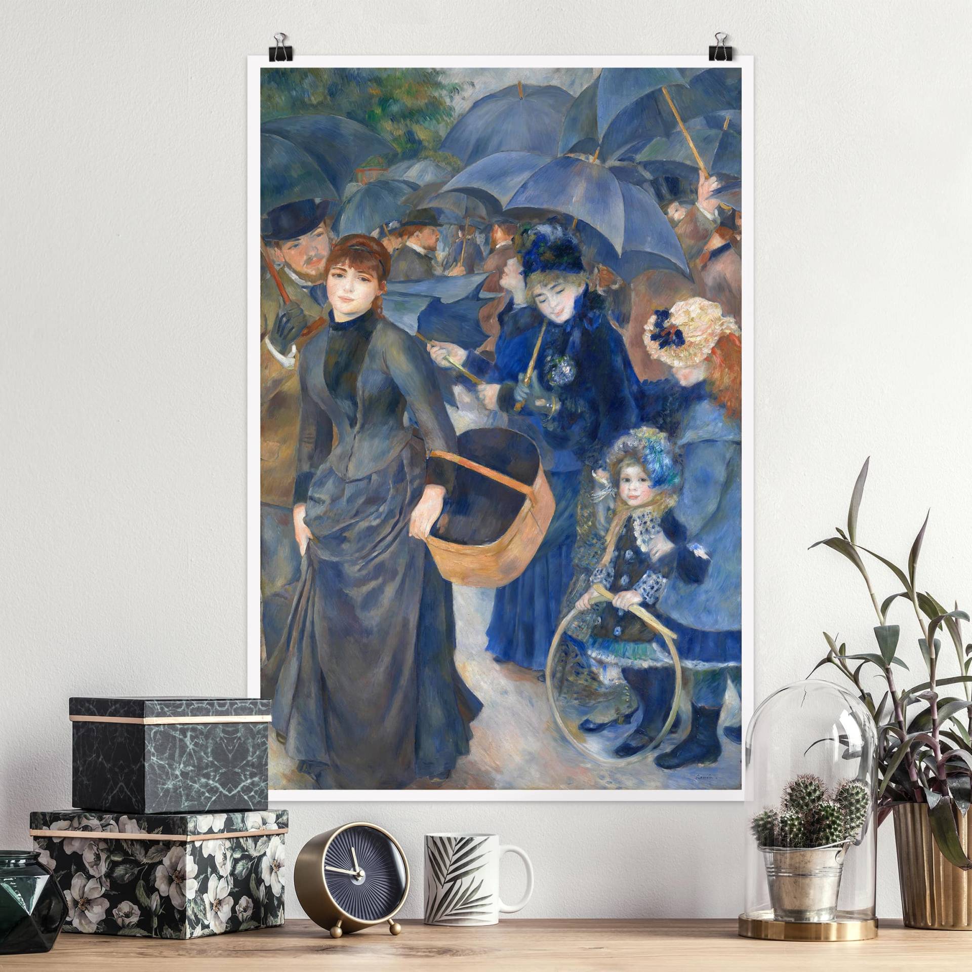 Poster Kunstdruck Auguste Renoir - Die Regenschirme von Klebefieber