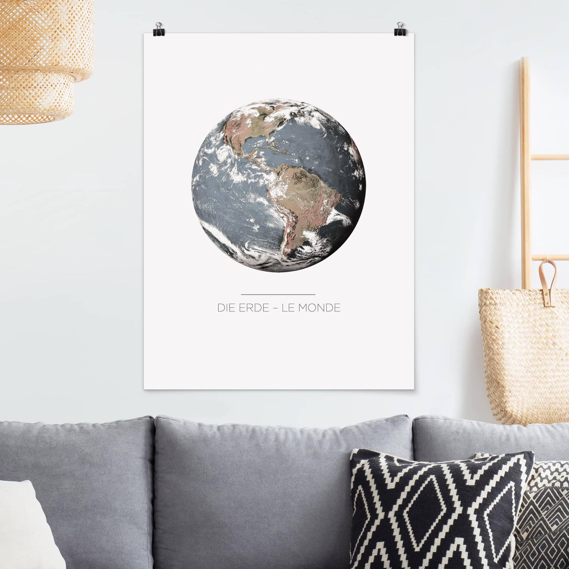 Poster Le Monde - Die Erde von Klebefieber