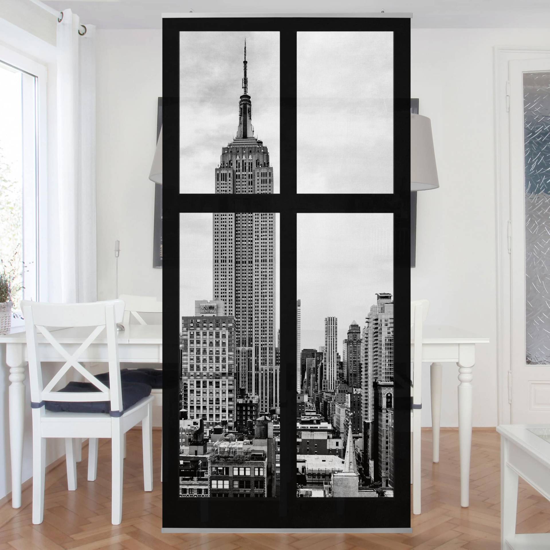 Raumteiler Fenster New York Empire State Building von Klebefieber