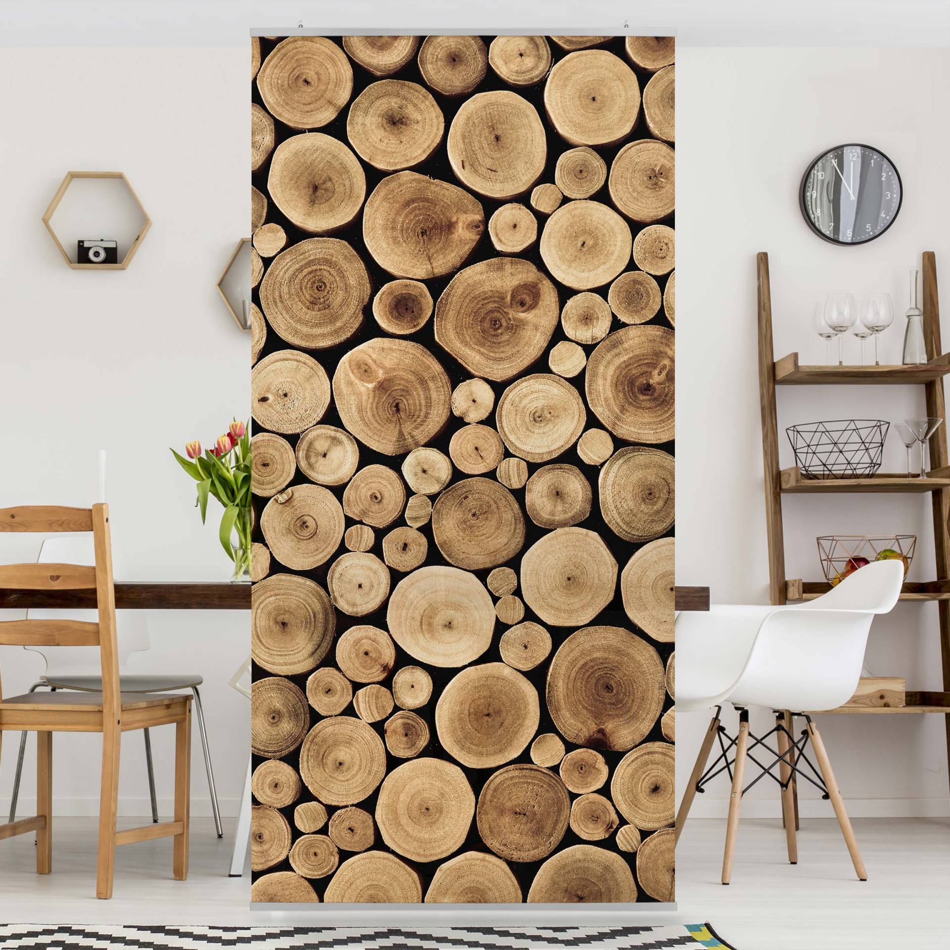 Raumteiler Homey Firewood von Klebefieber