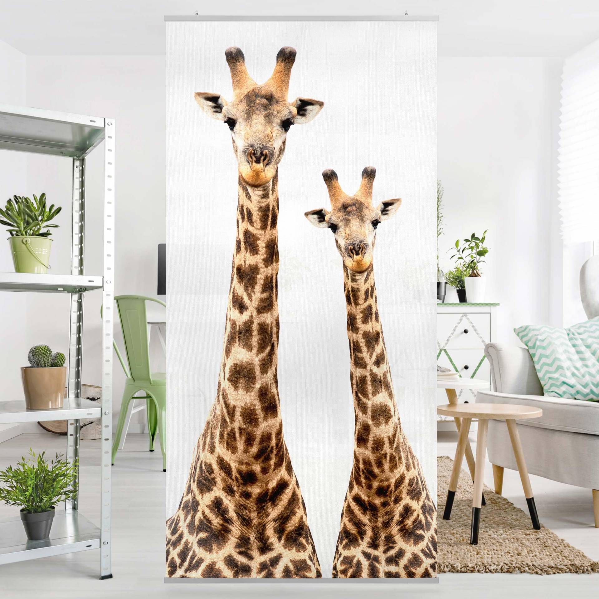 Raumteiler Portrait zweier Giraffen von Klebefieber