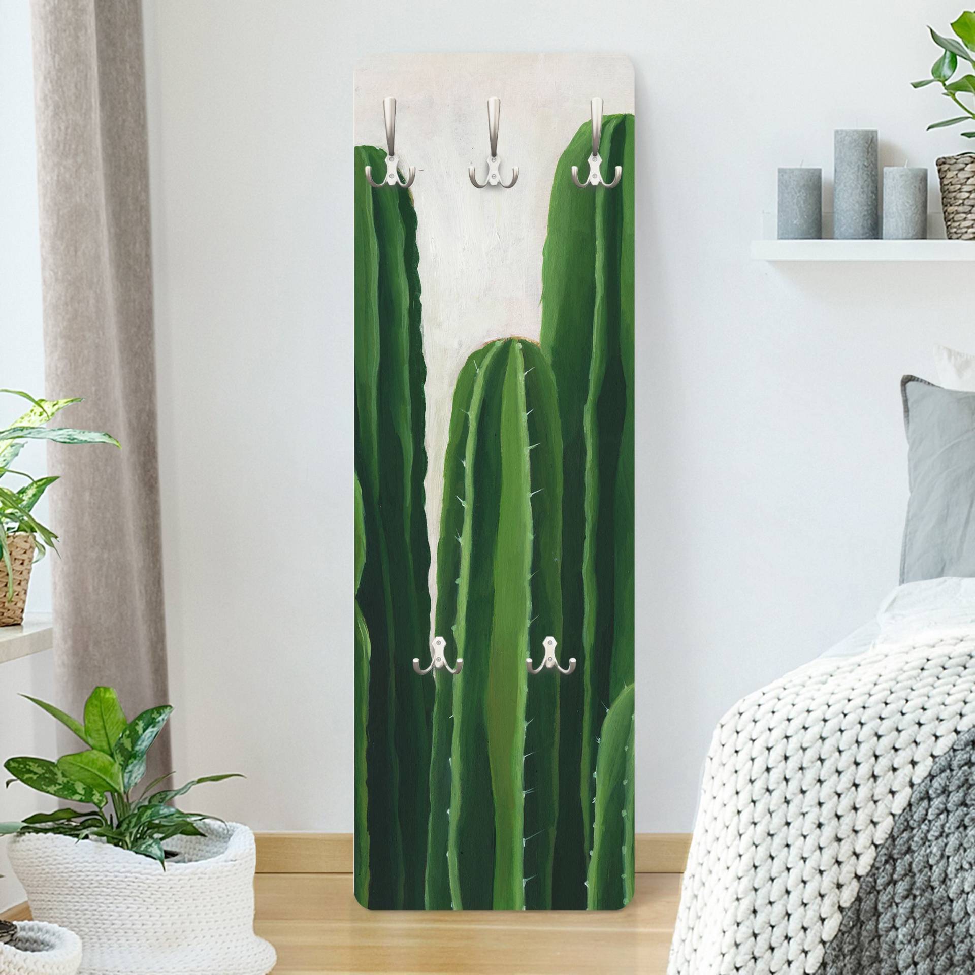 Wandgarderobe Lieblingspflanzen - Kaktus von Klebefieber