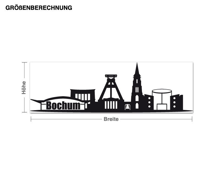 Wandtattoo Architektur & Skyline Skyline Bochum von Klebefieber