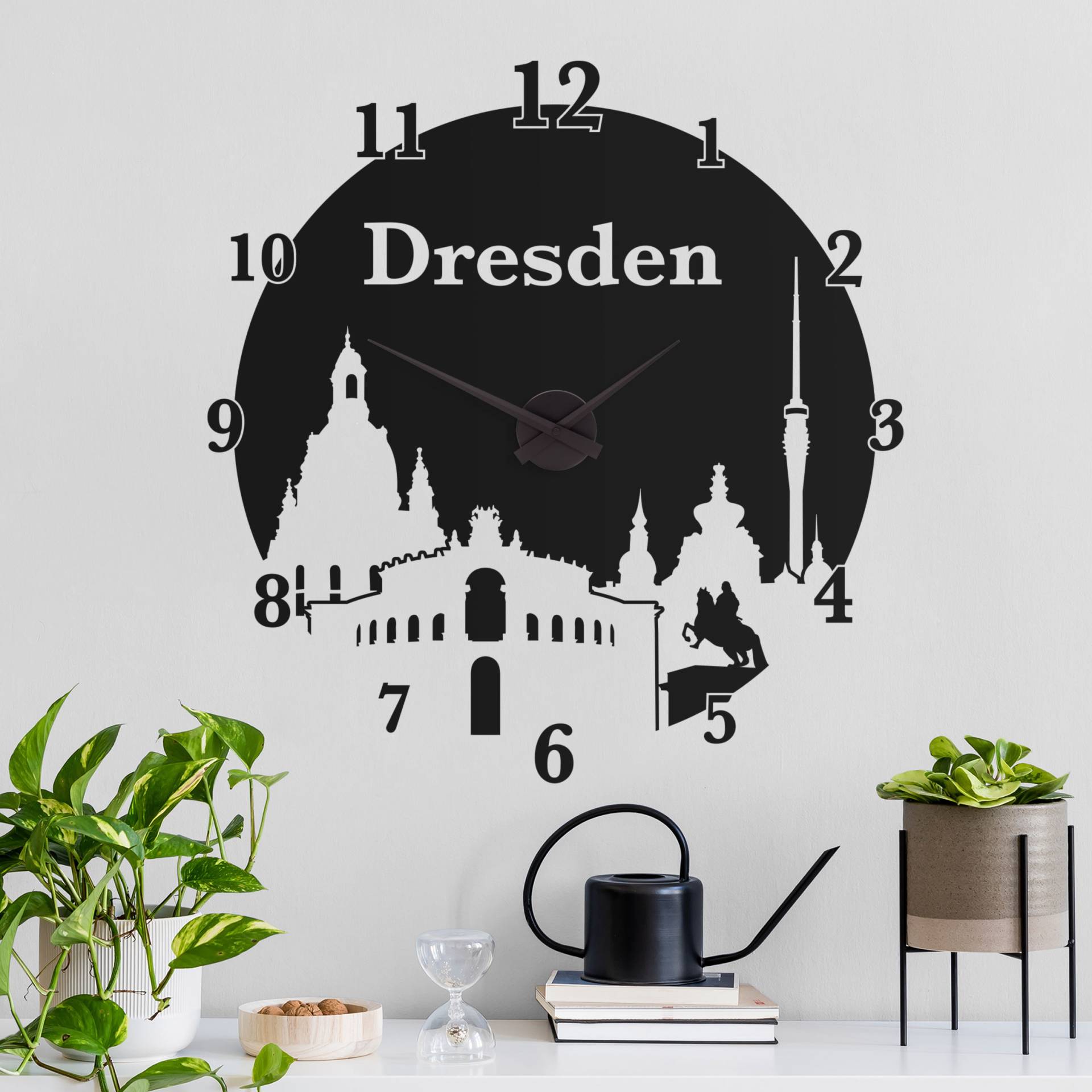 Wandtattoo-Uhr Dresden von Klebefieber