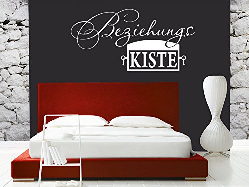 KLEBEHELD® Wandtattoo Beziehungskiste (Farbe grau/Größe 80x40cm) von Klebeheld