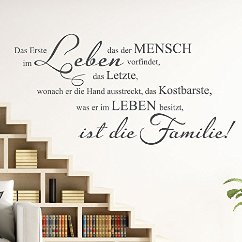 KLEBEHELD® Wandtattoo Das Kostbarste | Wandzitat Familienspruch Größe 120x60cm, Farbe braun von Klebeheld