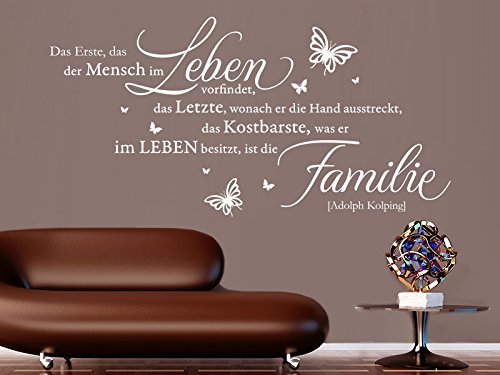 KLEBEHELD® Wandtattoo Das Kostbarste ist die Familie... (Farbe dunkelgrau/Größe 120x60cm) von Klebeheld