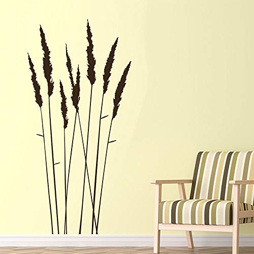 KLEBEHELD® Wandtattoo Dekorative Gräser | Grashalme | Pflanze für Wohnzimmer, Flur, Eingang und Wohnbereich Farbe dunkelgrau, Größe 29x60cm von Klebeheld