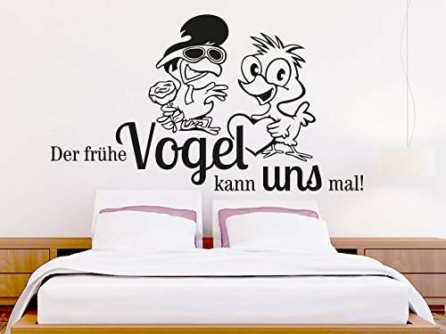 KLEBEHELD® Wandtattoo Der frühe Vogel kann uns mal! No.2 von Klebeheld