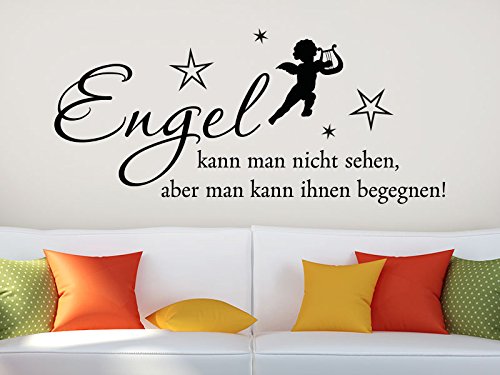 KLEBEHELD® Wandtattoo Engel kann man nicht sehen, aber man kann ihnen begegnen! von Klebeheld