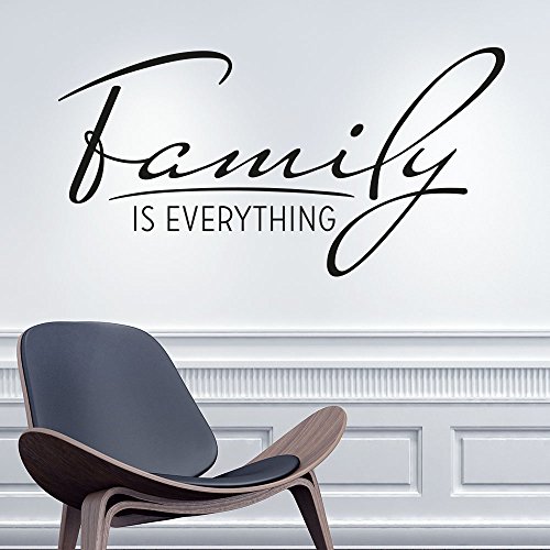 KLEBEHELD® Wandtattoo Family is everything | Spruch Familie | Größe 100x51cm, Farbe schwarz von Klebeheld