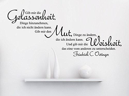 KLEBEHELD® Wandtattoo Gib mir die Gelassenheit Dinge hinzunehmen... (100x43cm, lichtblau) von Klebeheld