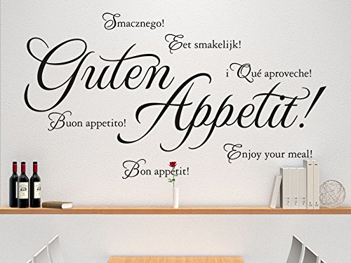 Klebeheld® Wandtattoo Guten Appetit Sprachen von Klebeheld