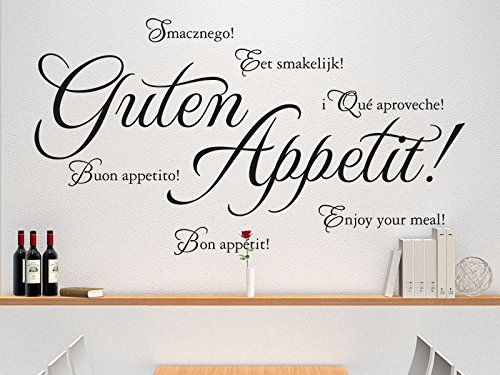 KLEBEHELD® Wandtattoo Guten Appetit Sprachen von Klebeheld