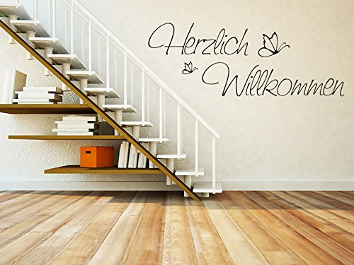 KLEBEHELD® Wandtattoo Herzlich Willkommen No.1 von Klebeheld