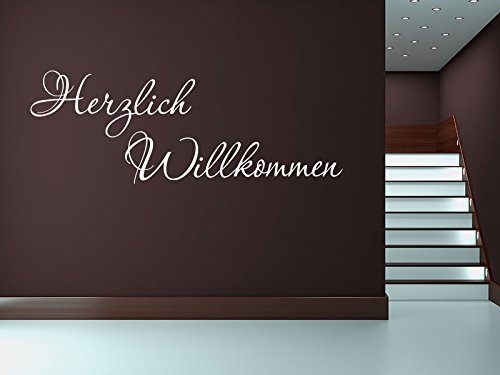 KLEBEHELD® Wandtattoo Herzlich Willkommen No.2 von Klebeheld