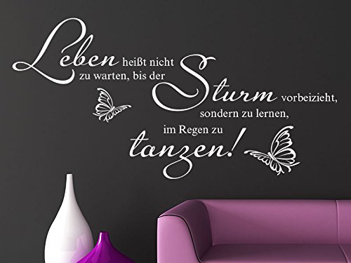 KLEBEHELD® Wandtattoo Leben heißt nicht zu warten... (Farbe hellbraun/Größe 150x78cm) von Klebeheld