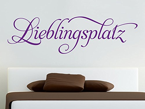 KLEBEHELD® Wandtattoo Lieblingsplatz (Farbe weiss/Größe 80x23cm) von Klebeheld