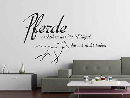 KLEBEHELD® Wandtattoo Pferde verleihen uns die Flügel, die wir nicht haben. von Klebeheld