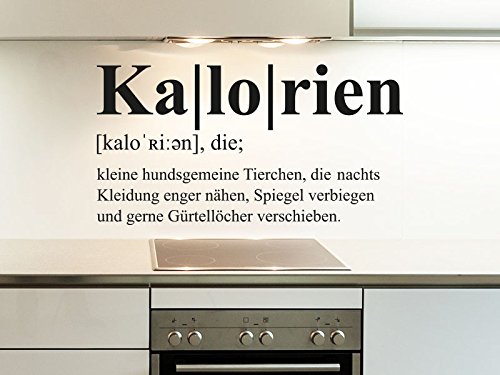 KLEBEHELD® Wandtattoo Spruch Kalorien Definition von Klebeheld