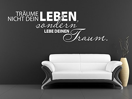 KLEBEHELD® Wandtattoo Träume nicht dein Leben, sondern lebe deinen Traum. No.5 von Klebeheld