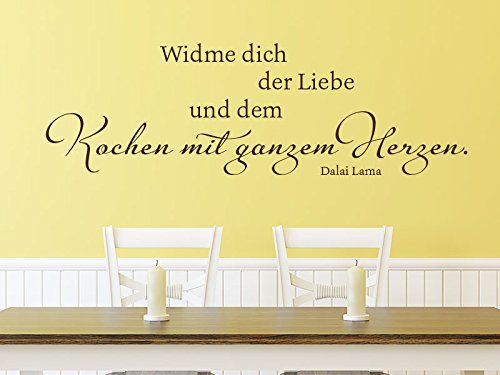 KLEBEHELD® Wandtattoo Widme dich der Liebe... (Farbe dunkelrot/Größe 100x37cm) von Klebeheld